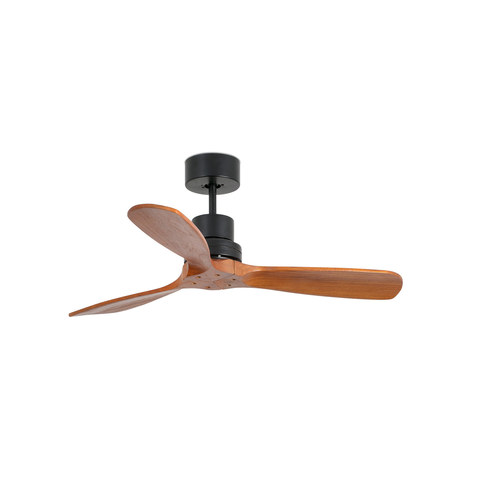 Faro Barcelona MINI LANTAU S Matt black/walnut fan — manufacturer representative image