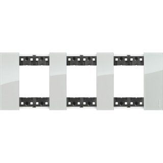BTicino 2x3P 71mm Living Now plate — KA4802M3DA