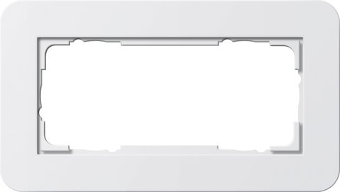 Gira E3 cover frame pure white glossy with pure white glossy carrier frame Pure white glossywith pure white glossy carrier frame — 1002410