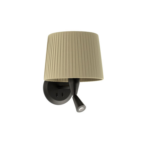 Faro Barcelona SAMBA Black/ribbon green wall lamp with reading light — manufacturer representative image