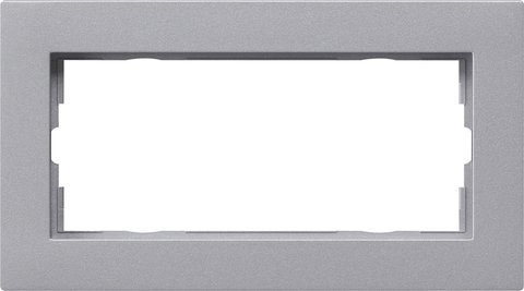 Gira E2 cover frame for flat installation colour aluminium colour aluminium (lacquered) — 1002255