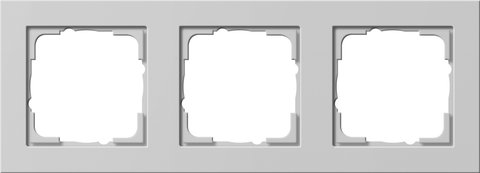 Gira E2 cover frame grey matt (lacquered) — 3-gang — 621337