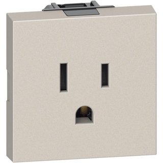 BTicino American standard 2 P+E 15 A 127/250 Vac socket — KM4129