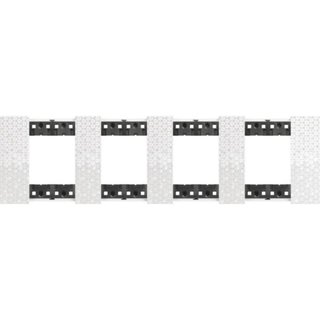 BTicino 2x4P 71mm Living Now plate — KA4802M4MW