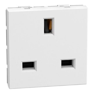 BTicino British standard socket 2 P+E 13 A 250 V - 2 modules - white — YW4150