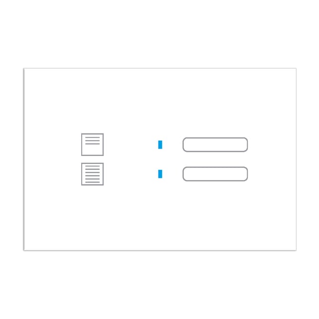 Blumotix Glass Icon cover — White rectangular — BX-F-QRWLCN