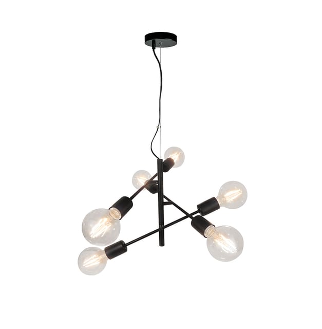 Viokef 6/Lights Pendant Black Freestyle — 4193100