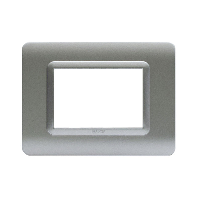 AVE 44 MOULDED FR.PLATE MATT SILVER 3M — 44PY03AO