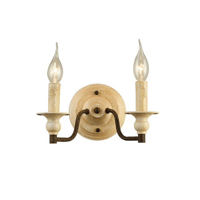 ACA Lighting WALL MOUNTED LUMINAIRE 2XE14 ANTIQUE/RUST 28X14X16CM LYON — EG5872W28R