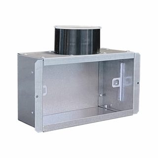AVE Adjustable outlet plenum in galvanised steel for grilles – 1 side outlet d75/63mm — VNXI63PMSL/200L