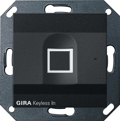 Gira Keyless In Fingerprint reader black matt (lacquered) System 55 — 2617005