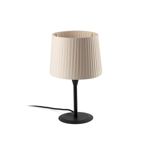 Faro Barcelona SAMBA S Black/ribbon beige mini table lamp — manufacturer representative image