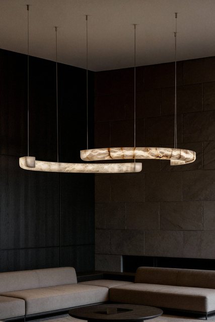 United Alabaster KLEO — alabaster pendant luminaire