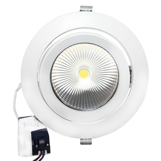 ACA Lighting WHITE LED RECESSED MOVABLE LUMINAIRE 30W 3000K 60° 2400LM 230V Ra80 — LINO3030 — manufacturer representative image