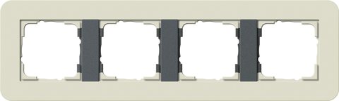 Gira E3 cover frame sand soft touch with anthracite carrier frame sand Soft Touch with anthracite carrier frame — 0214427