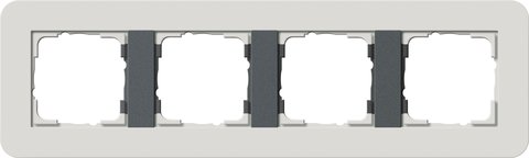 Gira E3 cover frame light grey soft touch with anthracite carrier frame light grey Soft Touch with anthracite carrier frame — 0214421