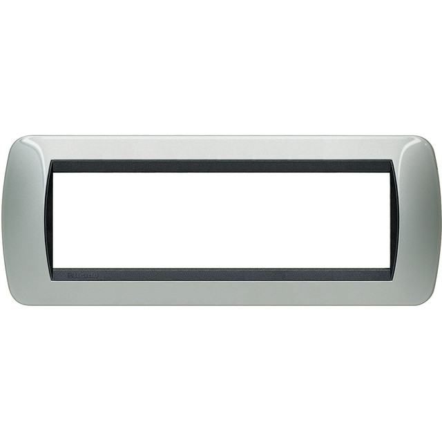 BTicino Cover plate 7 modules - aluminium — L4807AL