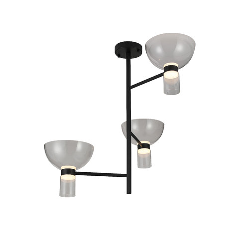 ACA Lighting CUP-PENDANT LAMP BLACK METAL + GLASS LED SMD 24W 3000K 1900LM IP20 — manufacturer representative image