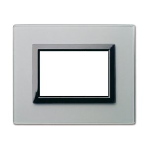 AVE VERA44 GLASS FRONT PLATE S. GREY 3M — 44PV3GO