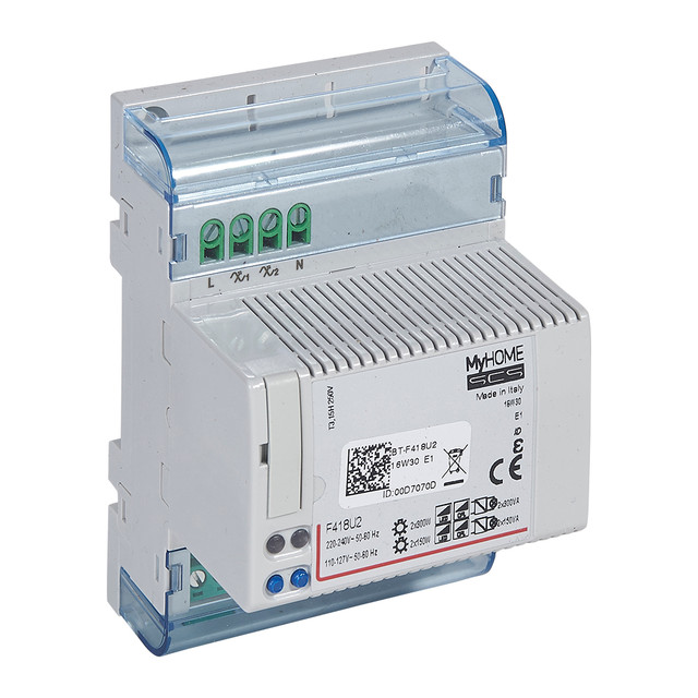 BTicino Dimmer two channels for managing dimmable LED and fluorescent lamps — F418U2