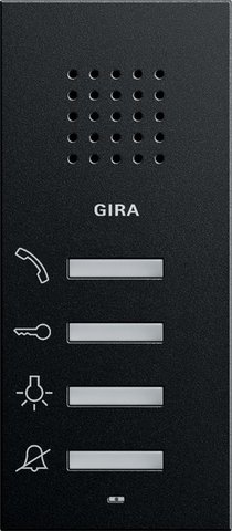 Gira Surface-mounted home station black matt (lacquered) System 55 — 1250005