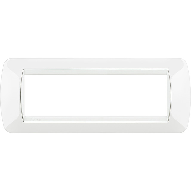 BTicino Cover plate 7 modules - white (with internal frame Black) — L4807BI