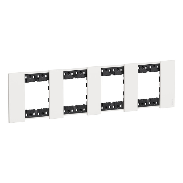 BTicino 2x4P 71mm Living Now plate — KA4802M4KW