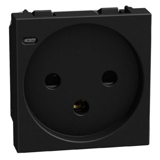 BTicino Israeli standard socket 2 P+E 10/16 A 250 V socket - 2 modules - dark — YD4183