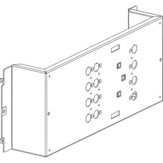 BTicino Fixing plate for M2 250 fixed version rear terminals horizontal — 9541AP250N