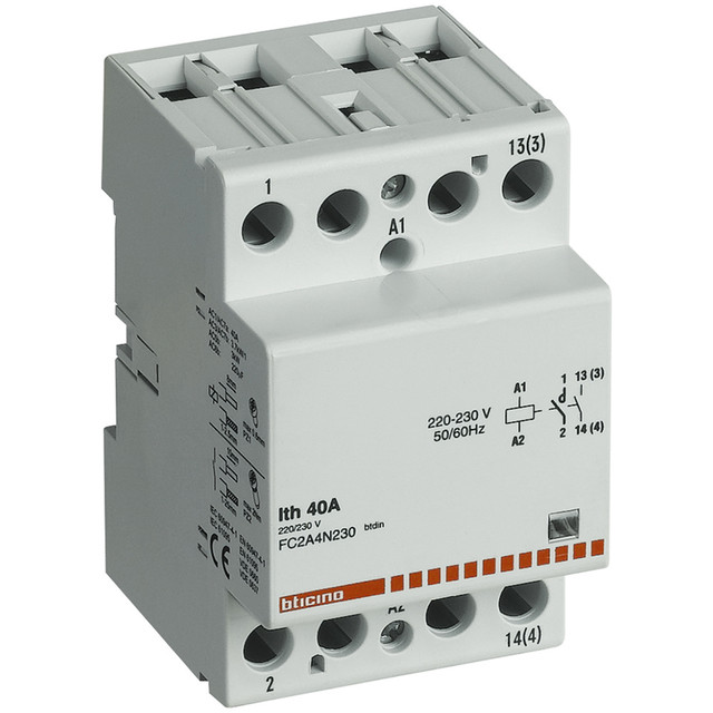 BTicino Contactor In=22/40A 4NO - Vn= 24Vac — FC4A4/24N