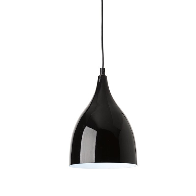 ACA Lighting BELL METAL 1XE27 BLACK Φ17XΗ23cm ROXANNE — KS174317BK