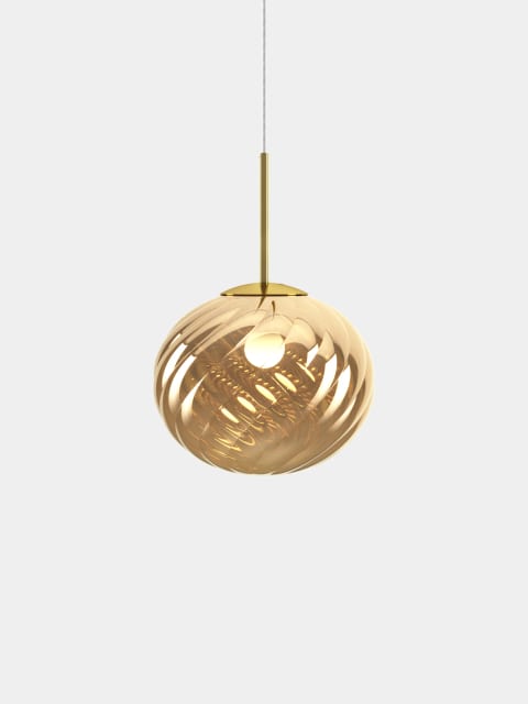 Tom Dixon Whirl Medium Pendant | Gold Polished Polycarbonate — WHS01GO-PEUM5