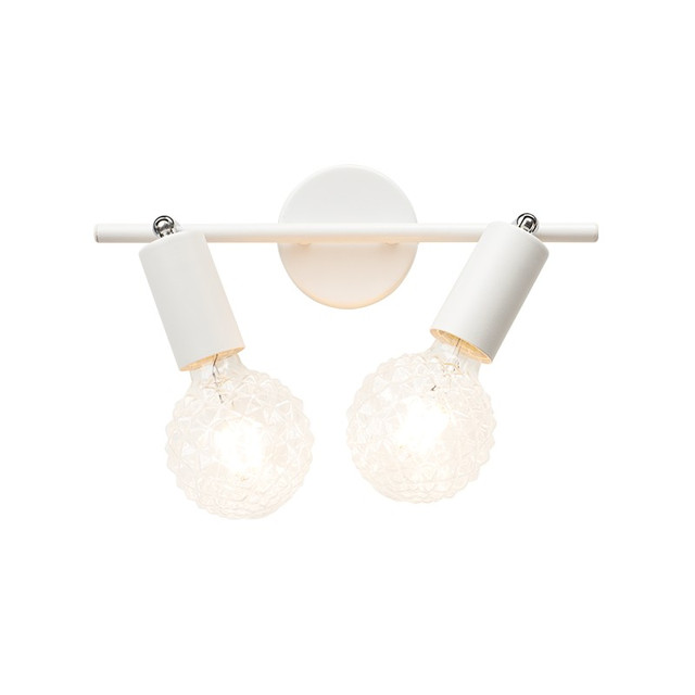 ACA Lighting WALL MOUNTED 1ΧΕ27 WHITE MAT METAL 8Χ8Χ14CM MOHICANS — SUT1912TWH