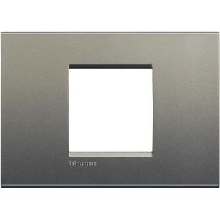 BTicino Square cover plate 2 modules centred - avenue — LNA4819AE