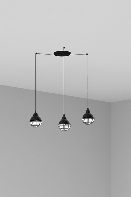 Faro Barcelona CLAIRE 3L Black pendant lamp — 62802-3L