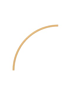 Zambelis 25431 SURFACE MAGNETIC CURVED TRACK 6MM D:600 ANTIQUE BRASS