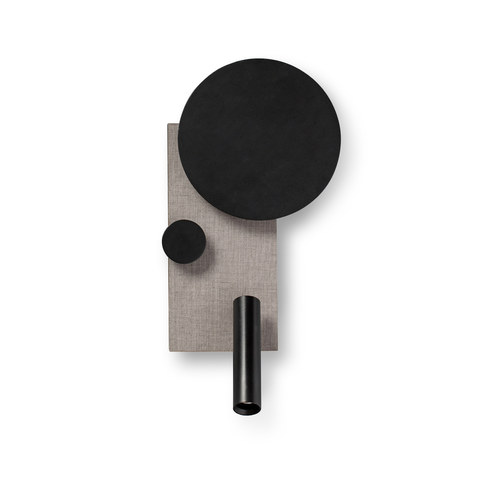 Faro Barcelona KLEE Left grey wall lamp with reading light — manufacturer representative image