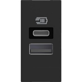 BTicino USB charger with 2 type A and C ports - 15W (3A) — RG4191AC