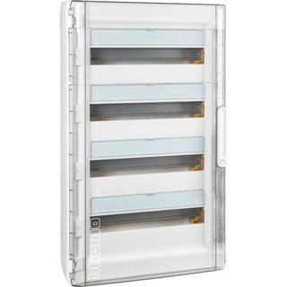 BTicino Wall mounted switchboard with box and transparent door, 72 modules — F305PT72