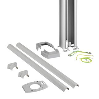 BTicino Curve single-face column in aluminum height 2780 - 4060 mm. Aluminum color — 129201NAL
