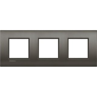 BTicino AIR cover plate 2x3P brushed Nickel — LNE4802M3NIS