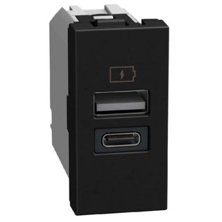 BTicino USB charger with 2 type A and C ports - 20W — YD4192AC
