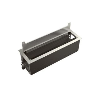 BTicino Top-access. For flush mounting in furniture. Dimension: 385 mm - Cover finish: Metal — 150431NS