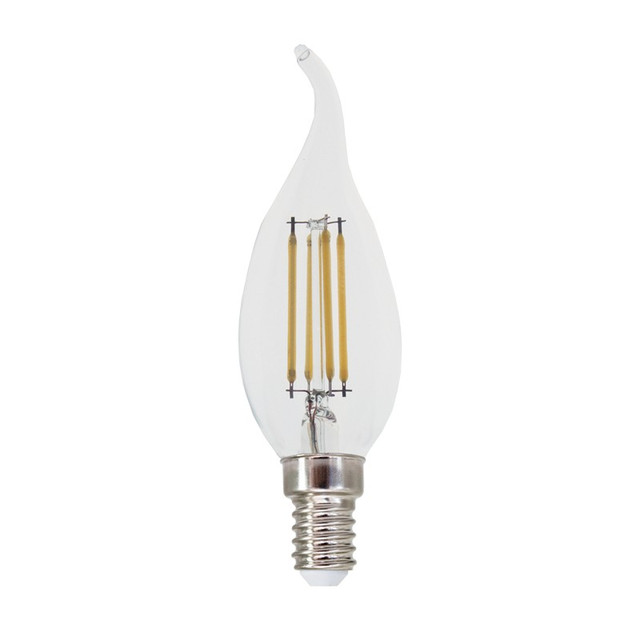 ACA Lighting LED FILAMENT E14 STEP-DIM C35 4W TIP 2700K 230V AC 570LM RA80 30000H 360° — FLAM4WWTIPSD — manufacturer representative image