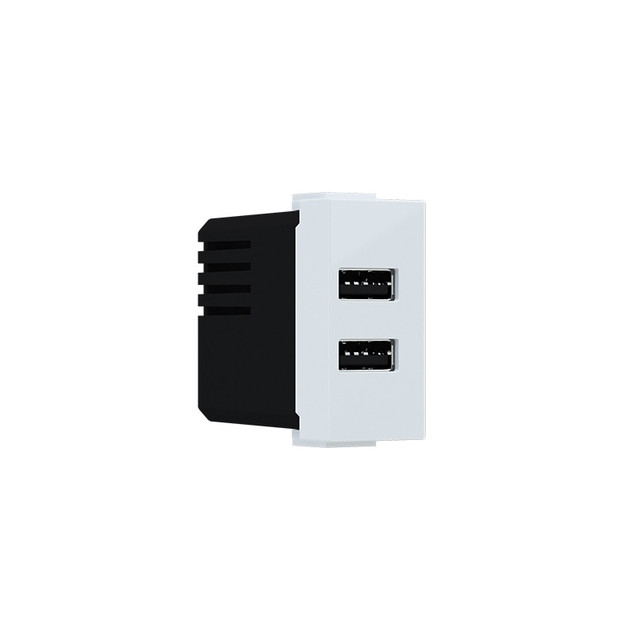 ACA Lighting MODYS USB CHARGER WHITE 1 M. 2xUSB TYPE A+C 5VDC 3A IP20 — 10101412360
