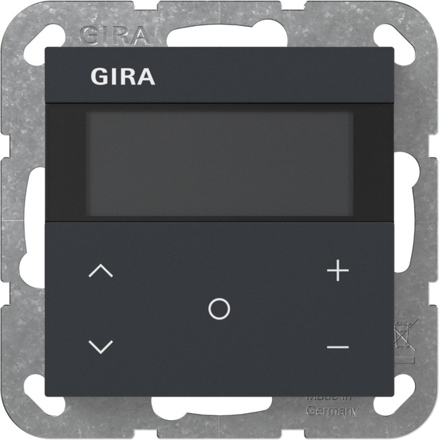 Gira room climate sens. HVAC Standard KNX System 55 anthracite — 200628 — manufacturer representative image