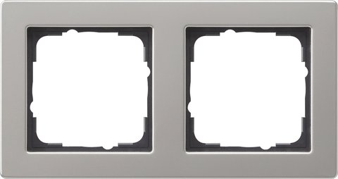 Gira E2 cover frame stainless steel — 021233