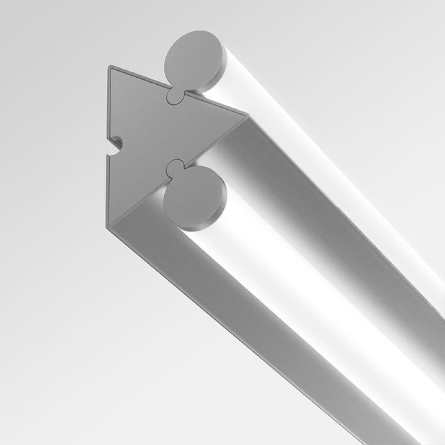 Artemide Dreispitz - Wall/Ceiling - 2 Diffused Emission - 90 - Silver — 1861000A