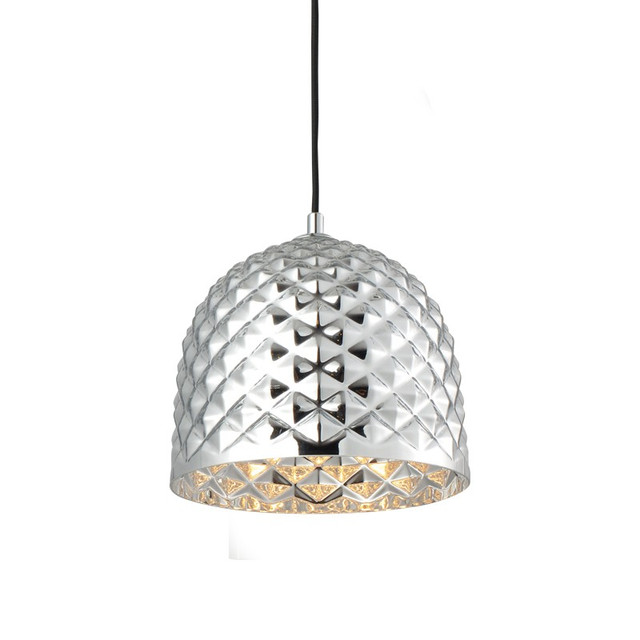 ACA Lighting NETTO PENDANT 1XE27 CHROME GLASS POLYGON Φ24ΧΗ120CM — V36352CH
