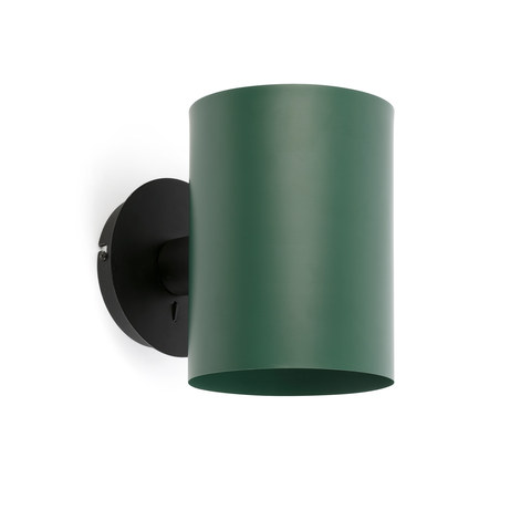 Faro Barcelona GUADALUPE Black/green wall lamp — manufacturer representative image